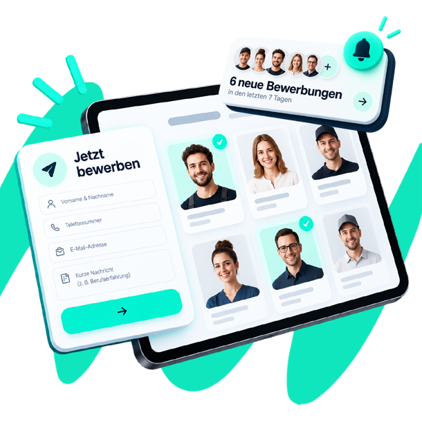 Digitales Recruiting mit Bewerberprofilen und Online-Bewerbungsformular