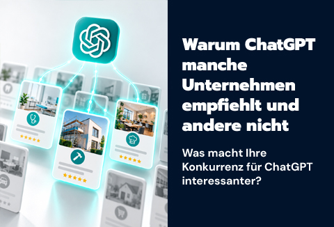 ChatGPT-Unternehmensempfehlungen auf einem Laptop als Symbol für GEO und KI-Sichtbarkeit